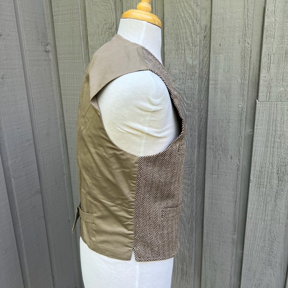 Rugby Ralph Lauren Herringbone Cotton Blend Vest - Picture 3 of 4